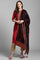 Red Round Neck Velvet Winter kurta