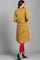 Yellow Mandarin Neck Yarn-dyed Winter kurta