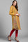 Yellow Mandarin Neck Yarn-dyed Winter kurta