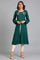 Green Round Neck Winter kurta