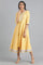 Yellow Round Neck Fusion Dress