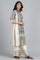 Beige Mandarin Neck Printed kurta