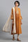 Yellow Mandarin Neck Printed kurta