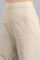 Beige Yarn-dyed Pants