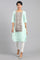 Pink Mandarin Neck Embroidered kurta