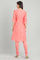 Pink Round Neck kurta Set