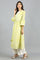 Green Open Front Printed kurta