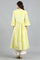 Green Open Front Printed kurta