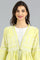 Green Open Front Printed kurta