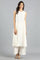 Green Open Front Printed kurta