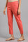 Red Ankle Length Trousers