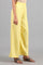 Yellow Solid Flared Pants