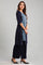 Blue Round Neck Yarn-dyed Winter kurta