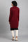 Maroon Knitted Cardigan
