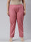 Women Solid Rusty Pink Comfort Fit Cotton Pants