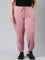 Women Solid Mauve Mid Rise Casual Joggers