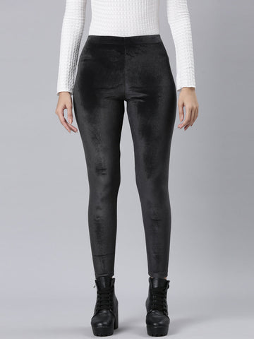 Black Velour Leggings