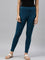 Women Solid Turquoise Blue Ankle Length Leggings