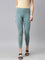 Ocean Green Cotton Stretch Cropped Leggings