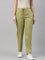 Women Solid Pista Green Comfort Fit Cotton Pants