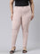 Women Solid Baby Pink Super Stretch Jeggings