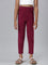 Medium Violet Cotton Stretch  Cropped Leggings
