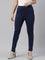 Women Solid Navy Stretch Ponte Pants