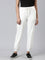 Women Solid Cream Mid Rise Cotton Casual Joggers