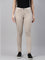 Women Beige Stripe Printed Jeggings