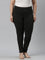 Women Black Stripe Printed Jeggings