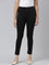 Girls Solid Black Jeggings