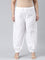 Women Solid White Cotton Cropped Salwar