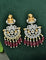 Zirconia GJ Polish Dangler Earrings With Ruby Beads