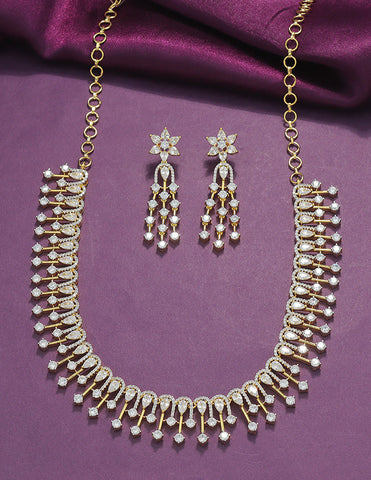 Designer Zirconia Crystal Elegance Necklace Set