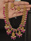 Designer Zirconia Royal Ruby Beads Kempu Necklace Set