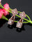 Zirconia Rose Gold Dangler 2 in 1 Stud+Earrings