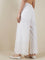 Zuba Off-White Pure Cotton Floral Palazzos