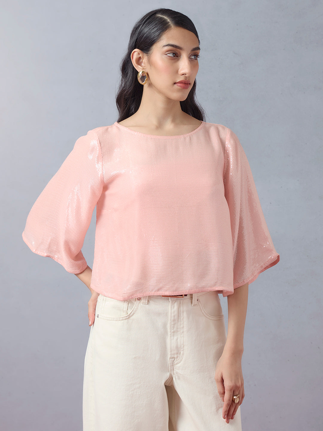 Embellished Top with Inner - Pink