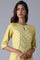 Yellow Glitter Printed kurta