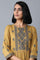 Dark Yellow Embroidered Dress