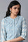 Light Blue Printer kurta