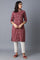 Maroon Printed kurta