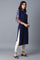 Navy Blue Printed kurta