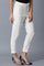 White Solid Trousers