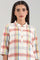 White & Orange Shirt Collar kurta