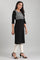 Black Yarn-Dyed Square Neck kurta