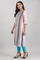 Pink Round Neck Printed Liva kurta