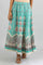 Teal Printed Skirt