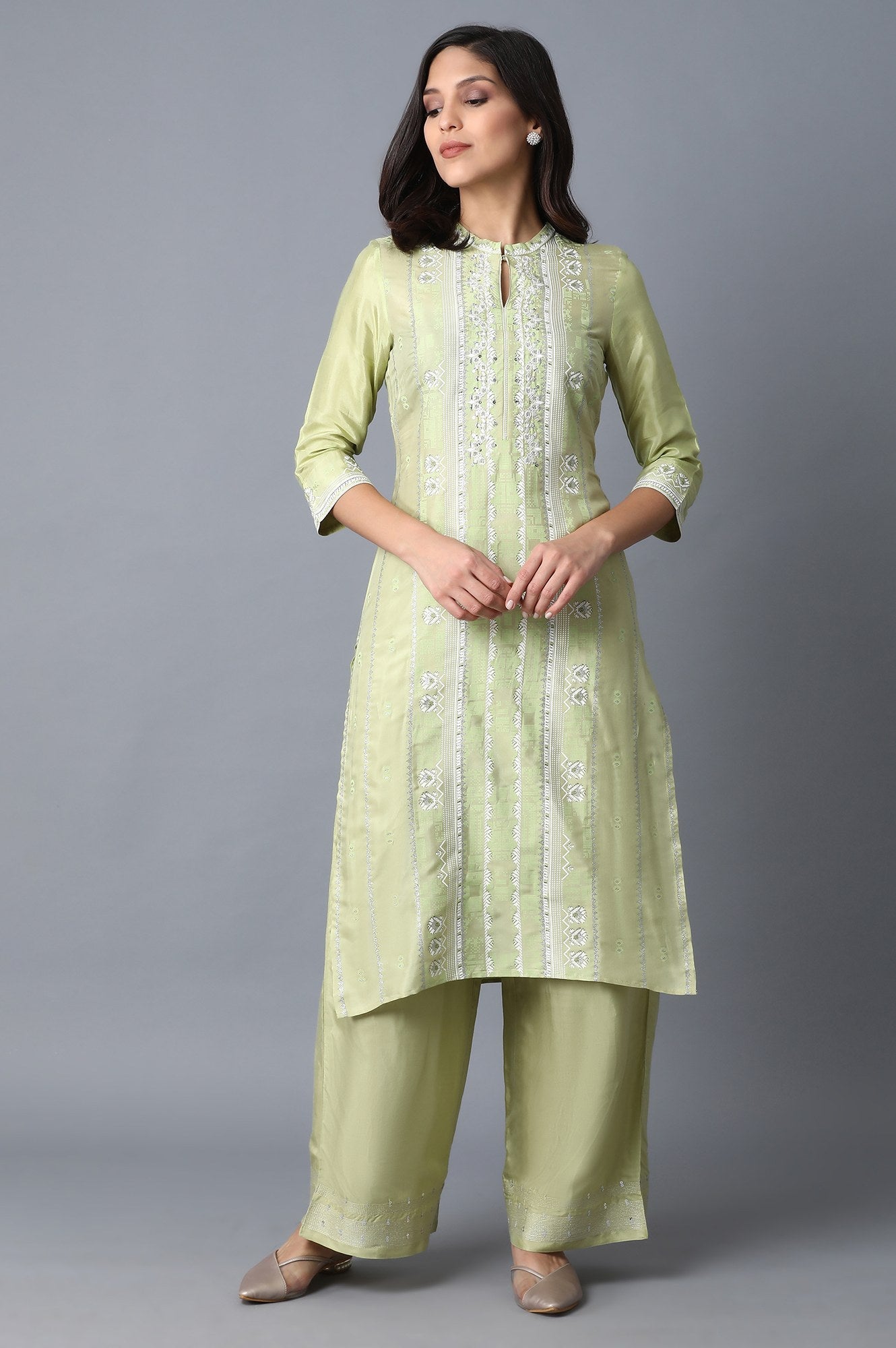 Green Straight kurta