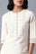 Ecru Round Neck Solid kurta